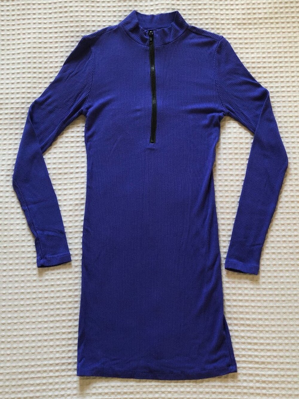 Neon Dark Blue Pencil Mini Dress - Size Small